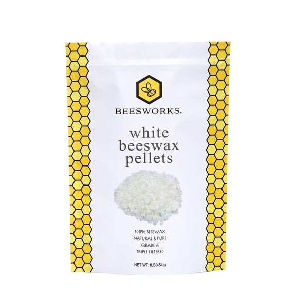 White Beeswax Pellets (1 lb) | 100% Pure, Cosmetic Grade, Triple-Filtered Beeswax for DIY Skin Care, Lip Balm, Lotion, and Candle Making