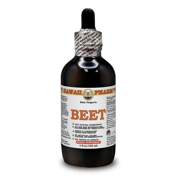 Beet (Beta Vulgaris) Dry Leaf Liquid Extract. Expertly Extracted by Trusted HawaiiPharm Brand. Absolutely Natural. Proudly made in USA. Tincture 4 Fl.Oz