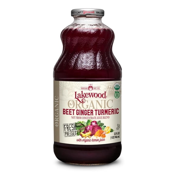 Beet Ginger Turmeric Juice Lakewood Organic 32 Fz