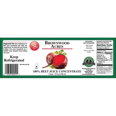 Beet Juice Concentrate by - (32 FL OZ) Unsweetened, 70 Brix Pure Concentrated Beetroot Juice - 100% Beet Root Extract - No Additives or Fillers!