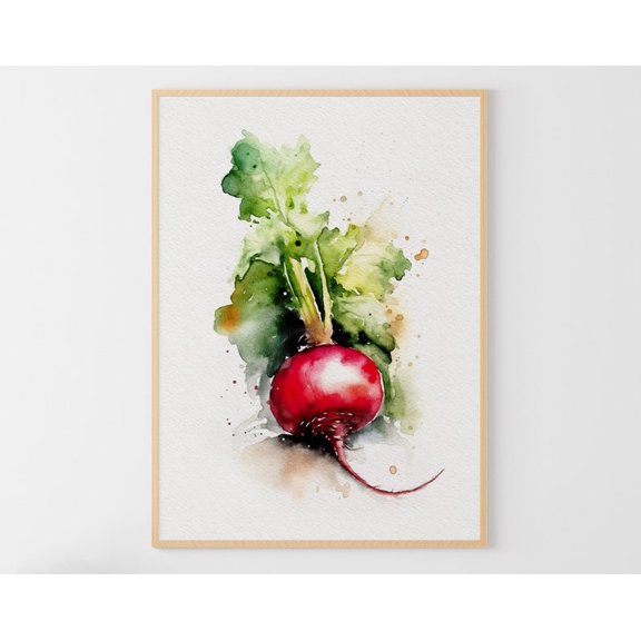 Beet : Kitchen Farmhouse Wall Art Poster, Unframed Poster Size 8x12