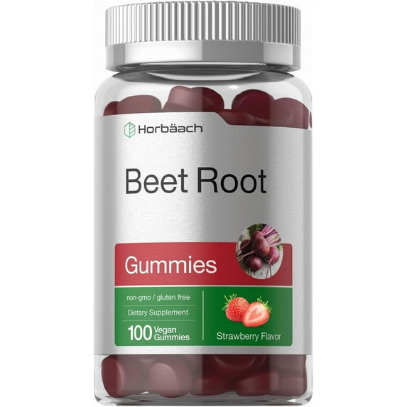 Beet Root | 6000mg | 100 Vegan Gummies | Strawberry Flavor | by Horbaach