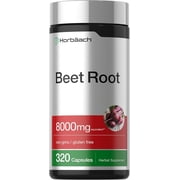 Beet Root 8000mg | 320 Capsules | Herbal Extract Supplement for Men and Women | by Horbaach