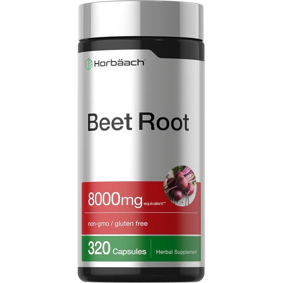 Beet Root 8000mg | 320 Capsules | Herbal Extract Supplement for Men and Women | by Horbaach