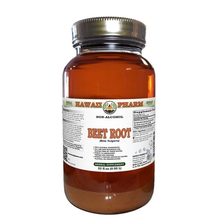 Beet Root (Beta Vulgaris) Dry Root Liquid Extract Tincture. Expertly Extracted by Trusted HawaiiPharm Brand. Absolutely Natural. Proudly made in USA. Tincture 32 Fl.Oz