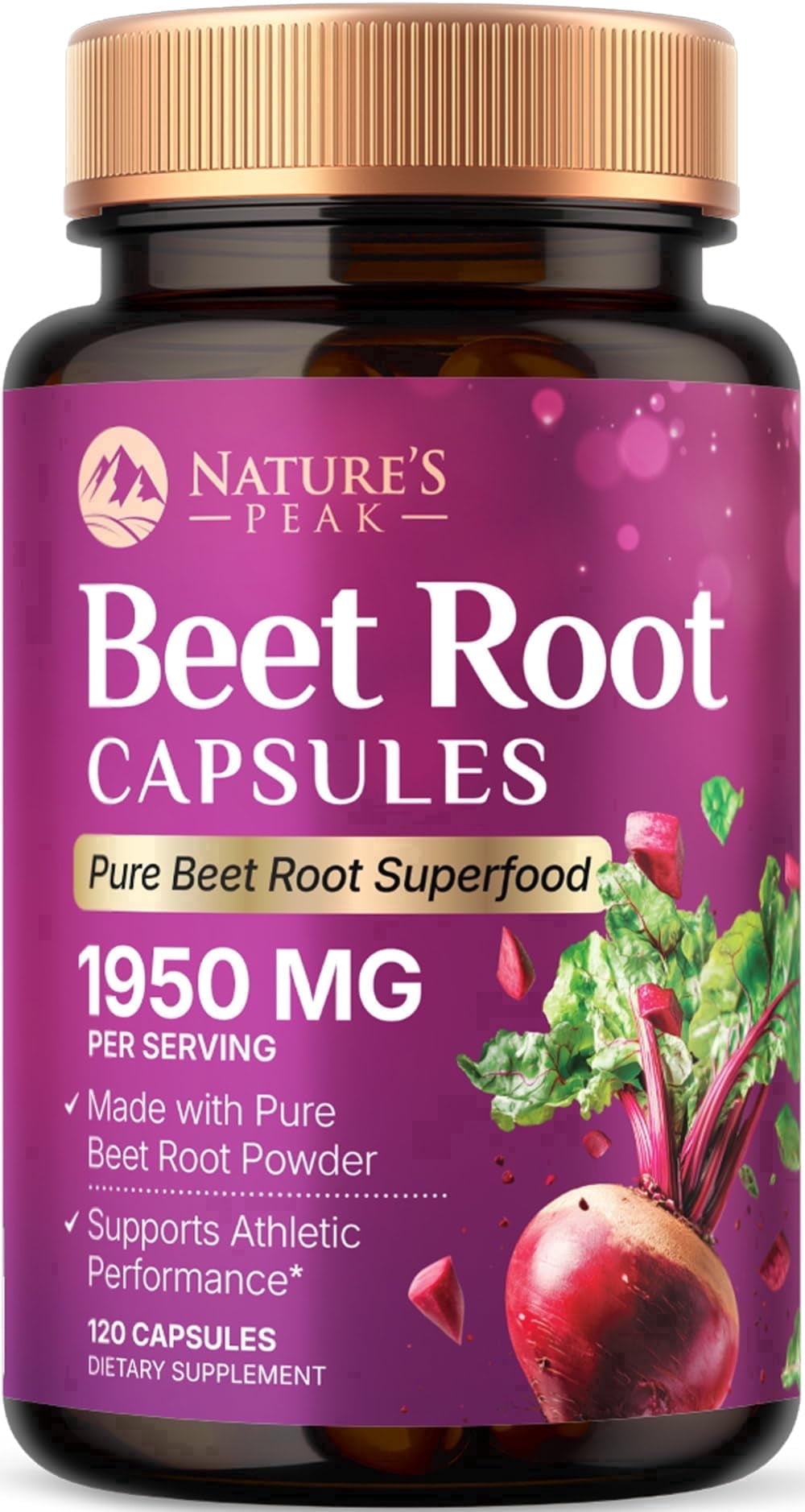 Beet Root Capsules 1950mg - Organic Beetroot Powder in Vegan Capsules ...