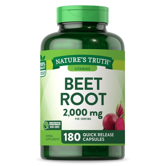 Beet Root Capsules | 2,000mg | 180 Count | For Men and Women | by Nature's Truth