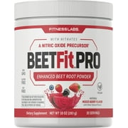 Beet Root Powder | 10oz | Nitric Oxide Precursor with Nitrates | Mixed Berry Flavor | by Fitness Labs