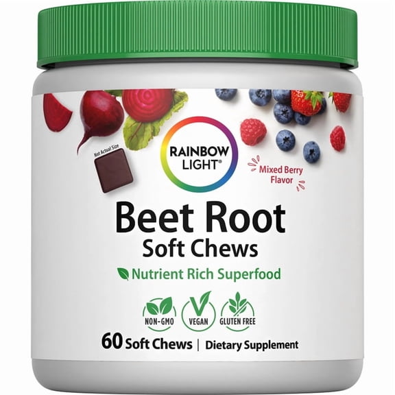 Beet Root Soft Chews Mixed Berry Flavor (60 Soft Chews)