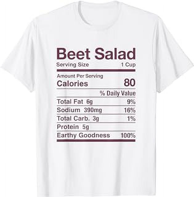Beet Salad Nutrition Facts Vegetable Matching TShirt