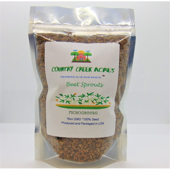 Beet Seed, Beets Sprouting Seeds, Microgreen, Sprouting, 16 OZ, NON GMO - Country Creek Acres Brand - High Sprout Germination- Juicing, Gardening, Hydroponics, Growing Salad Sprouts