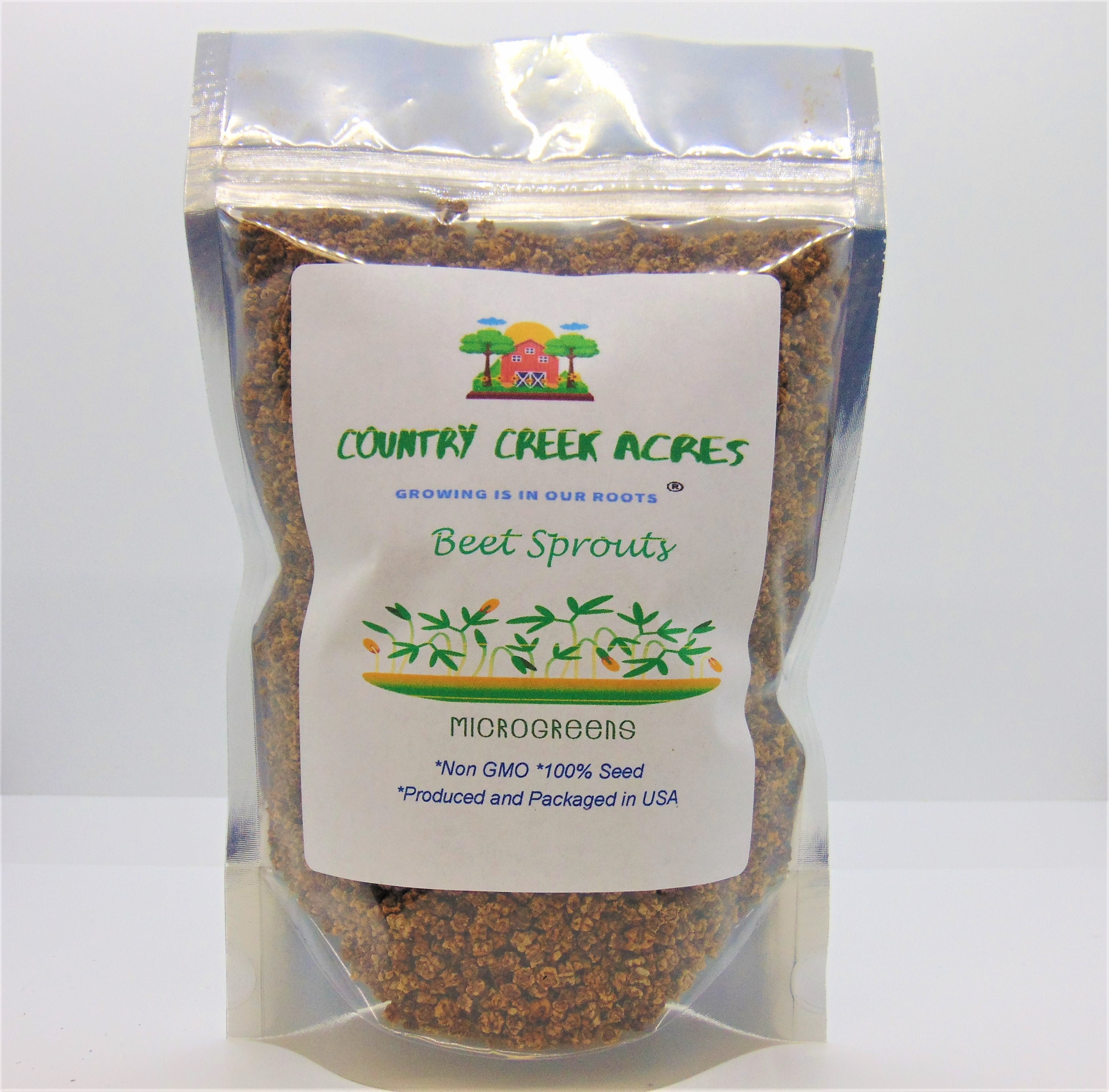 Beet Seed, Beets Sprouting Seeds, Microgreen, Sprouting, 4 OZ, NON GMO Country Creek Acres