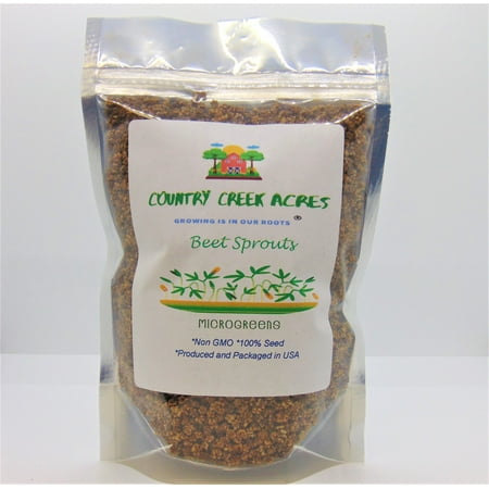 Beet Seed, Beets Sprouting Seeds, Microgreen, Sprouting, 4 OZ, NON GMO - Country Creek Acres Brand - High Sprout Germination- Juicing, Gardening, Hydroponics, Growing Salad Sprouts