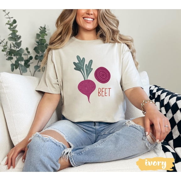 Beet Shirt, Graphic Tee, Vegetable Screen Print Shirt, Clothing Foodie , Garden Lover , Healthy Vegan Shirt, Retro Foodie T-shirt All Size S-5Xl