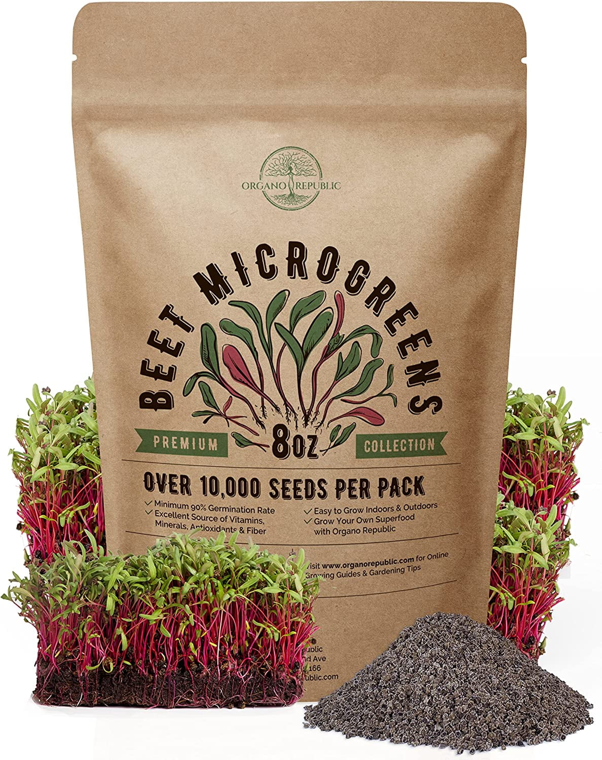 Beet Sprouting & Microgreens Seeds NonGMO, Heirloom Sprout Seeds Kit