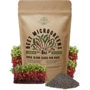 Beet Sprouting & Microgreens Seeds - Non-GMO, Heirloom Sprout Seeds Kit in Bulk 8oz Resealable Bag for Planting & Growing Microgreens in Soil, Coconut Coir, Garden, Aerogarden & Hydroponic System.