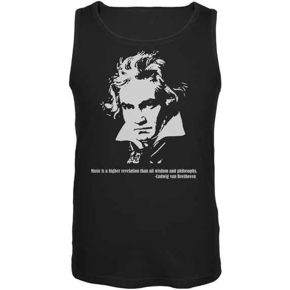 Beethoven Black Adult Tank Top - Medium