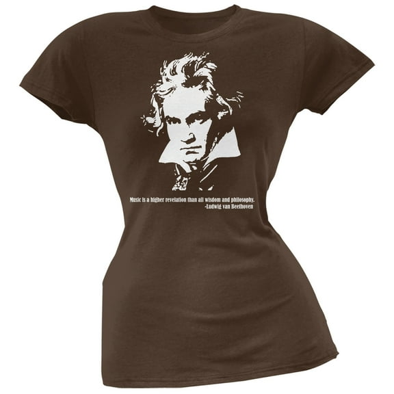 Beethoven Brown Soft Juniors T-Shirt - X-Large