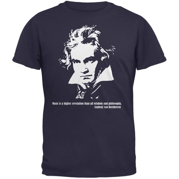 Beethoven Navy Adult T-Shirt - 4X-Large