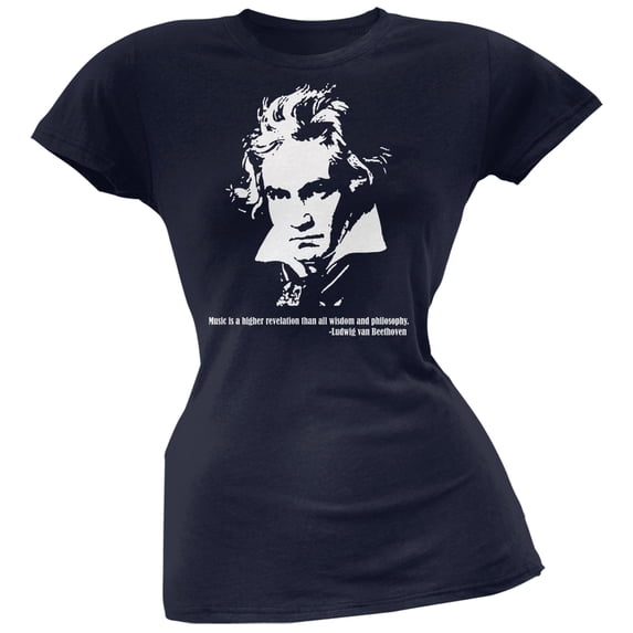 Beethoven Navy Soft Juniors T-Shirt - Large