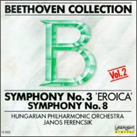 Beethoven: Symphonies Nos. 3 "Eroica" & 8 (CD) by Hungarian National Philharmonic Orchestra, JÃ¡nos Ferencsik (conductor)