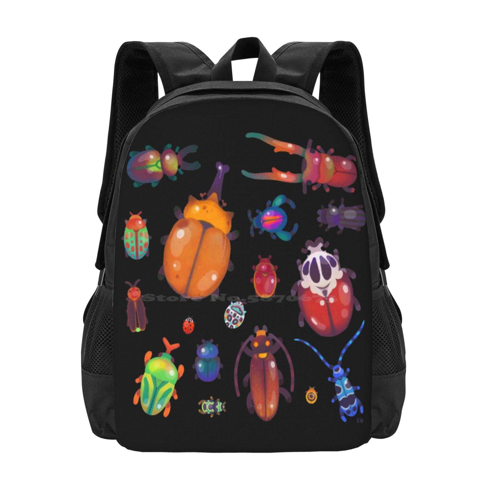 Beetle Backpack For Student Laptop Travel Bag Rhino Beetle Invertebrate ...