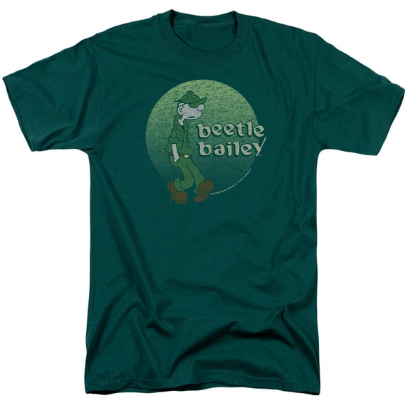 Beetle Bailey Green Beetle S/S Adult 18/1 T-Shirt Hunter Green