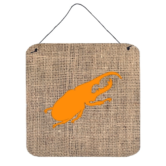 Beetle Burlap and Orange BB1056 Wall or Door Hanging Prints