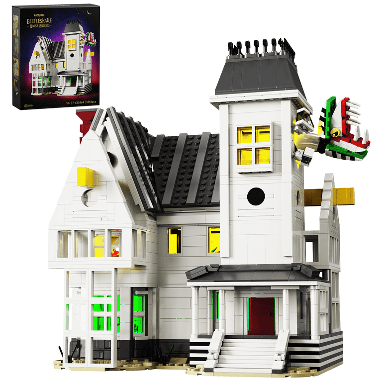BuildingBoat, Halloween Horror House Building Set, 1851 pcs, White