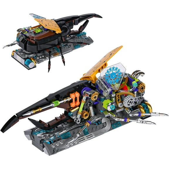 Beetle Insect Collection Animal Building Block Set,Mechanical Insect Bug Party Favors,Insect with Light Removable Base,Toys Gifts for Adults Boys Girls 14+