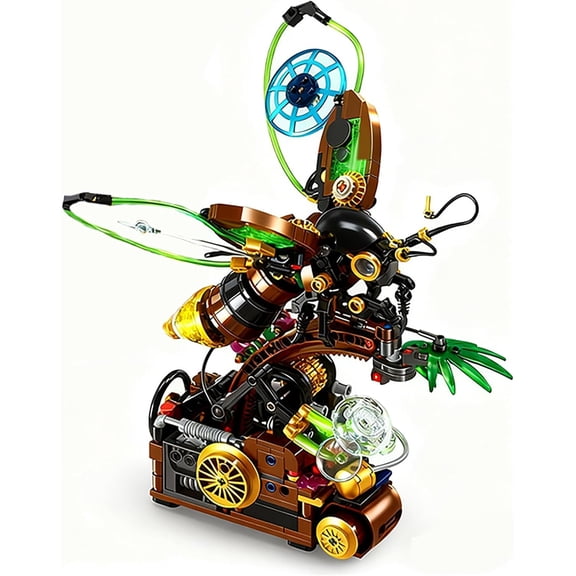 Beetle Insects Building Block Set, 400+ PCS Ideas Insects Construction Bricks Model Toy, DIY Creative Architecture Building Kit, Creative Gifts for Adults (Fireflies Insects)