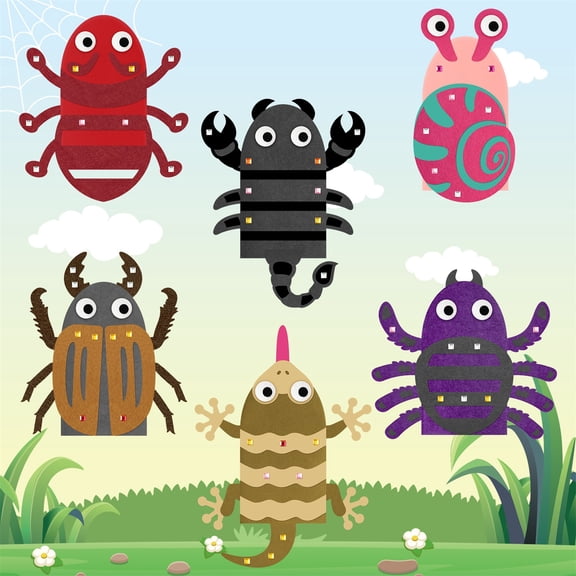 Beetle Insects Puppet Making Craft Kit for Story Telling Party, Present for Christmas New Year