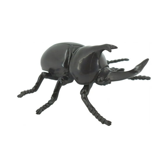 Beetle, Rhinoceros, Horned Stag Beetle, Dynastinae, Rubber Insect, Educational, Toy, Kids, Realistic Figure, Lifelike Model, Figurine, Replica, Gift, 5" ABC17 B263