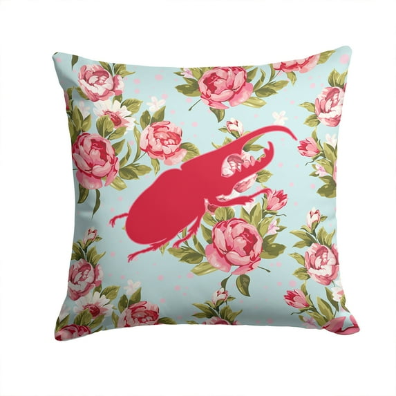 Beetle Shabby Chic Blue Roses BB1056 Fabric Decorative Pillow