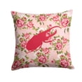 thumbnail image 1 of Beetle Shabby Chic Pink Roses Fabric Decorative Pillow, 1 of 4