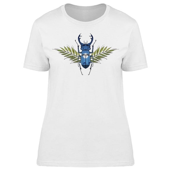 Beetle Stag Landscape Print T-Shirt Women -Image by Shutterstock, Female Large