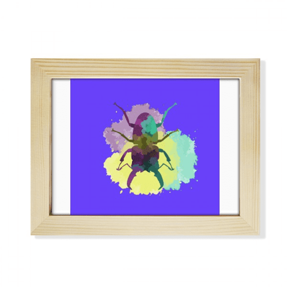 Beetle Uang Horn Outline Junebug Desktop Photo Frame Picture Art Decoration Painting 6x8 inch