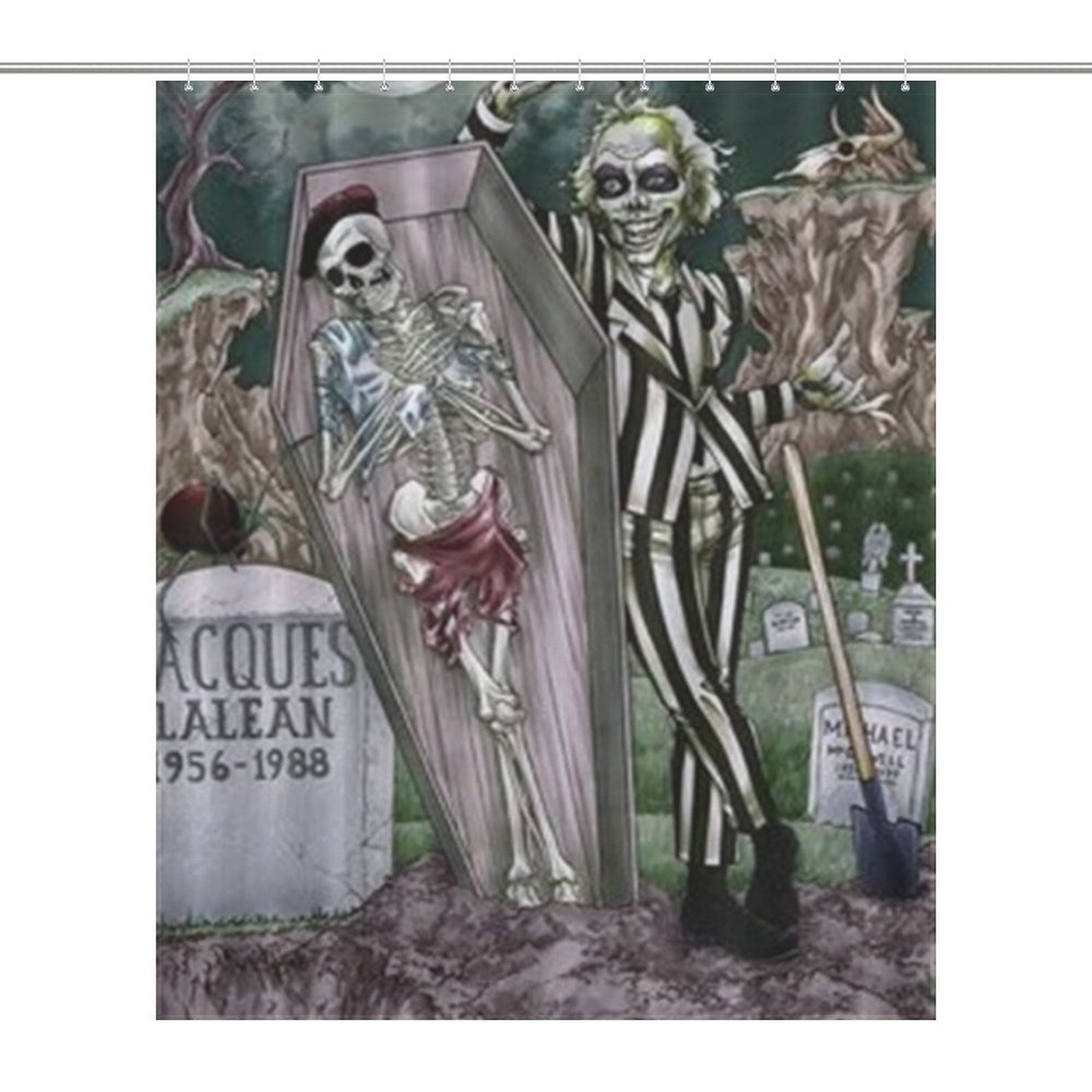 Beetle juice Bathroom Curtains Halloween Bathroom Curtains For Boys And