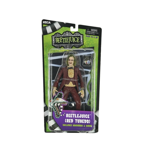 NECA - Beetlejuice (1988) - 7" Scale Action Figure – Red Tuxedo Beetlejuice in Blister Packaging