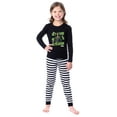 thumbnail image 1 of Beetlejuice 2 Girls' Astrid Deetz Betelgeuse Striped Pajama Set For Kids Long Sleeve Pants, 1 of 6