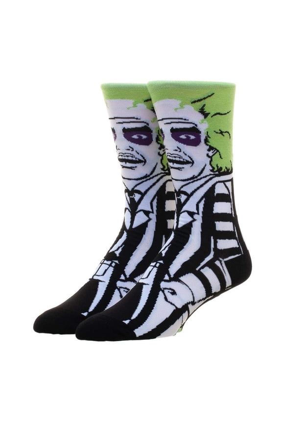 Beetlejuice 360 Men's Character Crew Socks