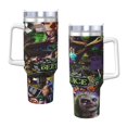 Beetlejuice 40 Oz Tumbler With Handle And Straw Double Wall Stainless
