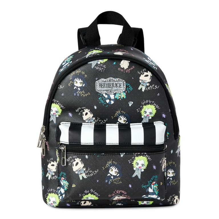 Beetlejuice All Over Print Women s Mini Backpack Black