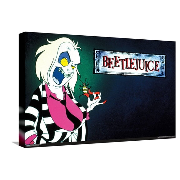 Beetlejuice: Animated - Key Art Canvas Wall Poster, 14.725" x 22.375"
