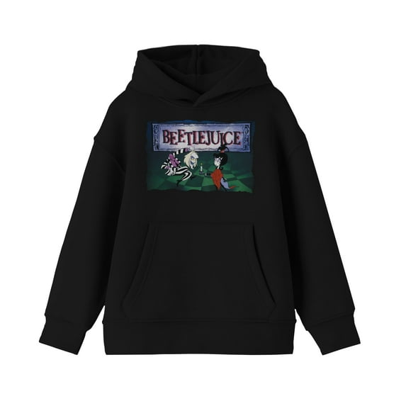 Beetlejuice Animated Series Youth Boy's Black Hoodie-XS