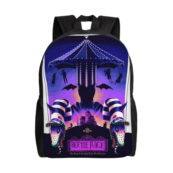 Beetlejuice Backpack Unisex Bookbag Rucksack Printing Shoulder Bag Back To School Bag Travel Hiking Daypack