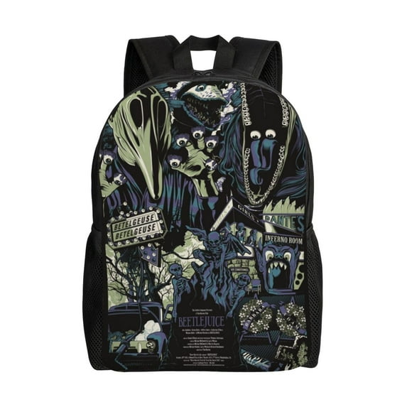 Beetlejuice Backpack Unisex Bookbag Rucksack Printing Shoulder Bag Back To School Bag Travel Hiking Daypack