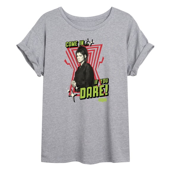 Beetlejuice BeetleJuice - Lydia Deetz Come In If You Dare - Women's Oversized Graphic T-Shirt