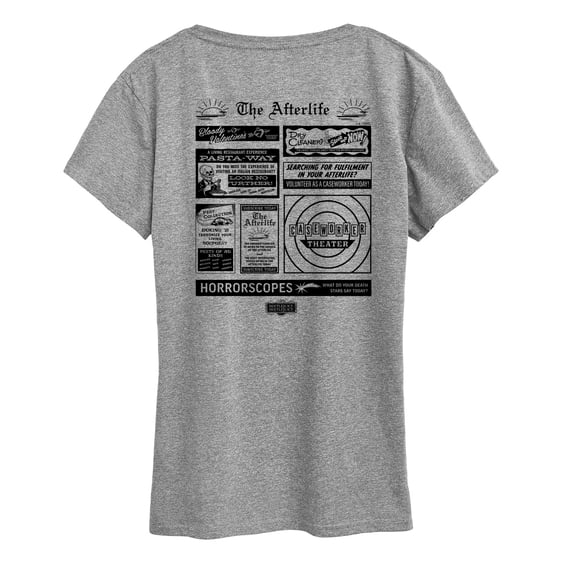 Beetlejuice BeetleJuice - The Afterlife Newspaper Ads - Women's Short Sleeve Graphic T-Shirt