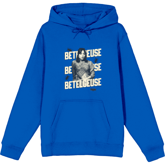 Beetlejuice Beetlejuice Astrid Betelgeuse Blue Adult Long Sleeve Hoodie-Medium